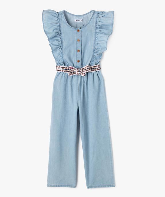 Combinaison pantalon avec volants sur les épaules fille vue2 - GEMO 4G FILLE - GEMO