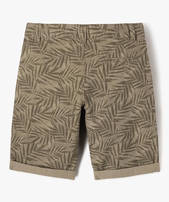 Bermuda coupe chino regular en coton imprimé garçon vue3 - GEMO (JUNIOR) - GEMO