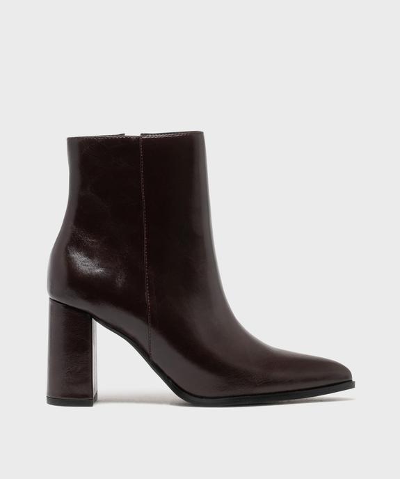 Boots à talon haut et bout pointu unies femme vue1 - FOLLOW ME - GEMO