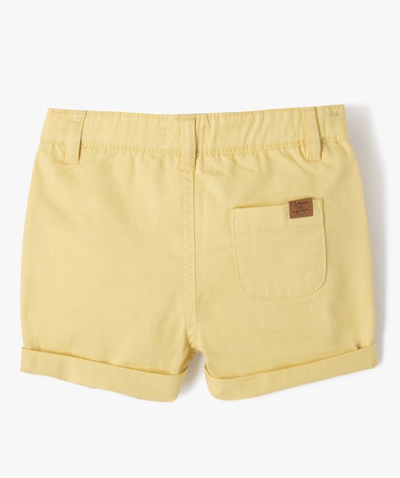 Bermuda bébé garçon en toile de coton vue3 - GEMO(BEBE DEBT) - GEMO