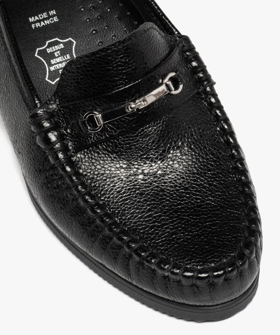 Mocassin confort avec dessus en cuir et bijou métallique femme vue6 - GEMO (CONFORT) - GEMO