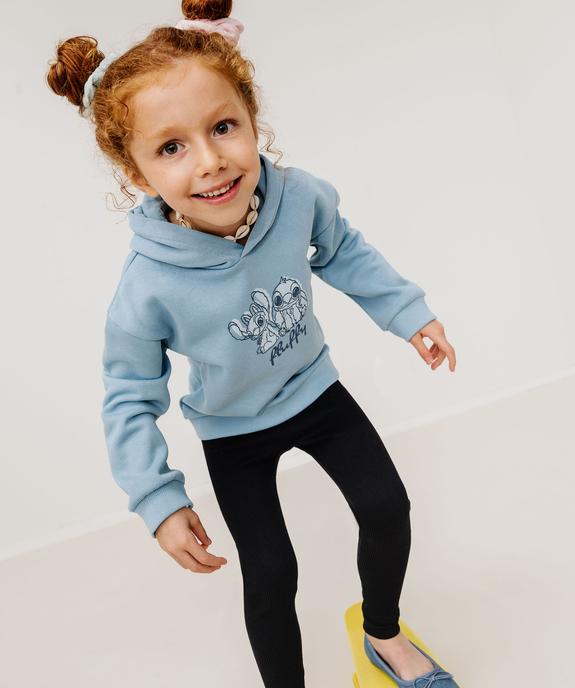 Sweat à capuche en molleton imprimé fille - Stitch vue1 - LILO & STITCH - GEMO