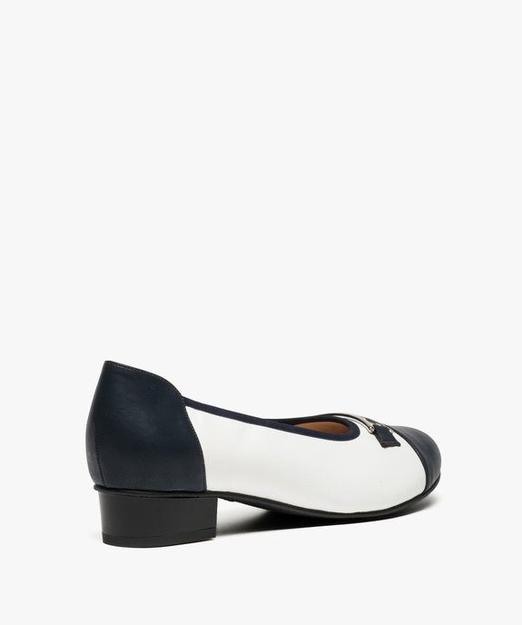 Ballerine femme à talon bicolore vue4 - GEMO (CONFORT) - GEMO