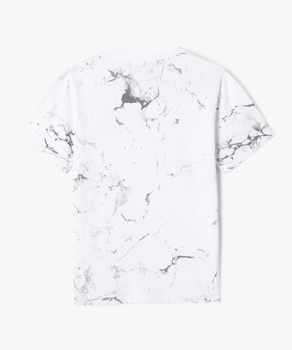 Tee-shirt manches courtes imprimé avec motif poitrine garçon vue3 - GEMO 4G GARCON - GEMO