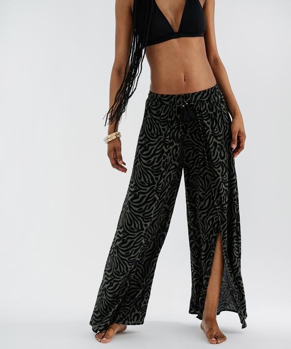 Pantalon de plage large et fluide femme vue2 - GEMO 4G FEMME - GEMO
