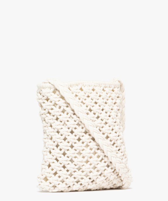 Sac à bandoulière en macramé fille vue2 - GEMO (JUNIOR) - GEMO