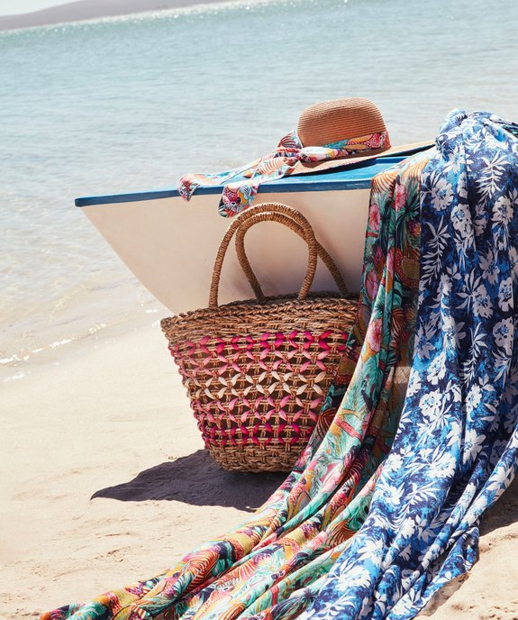 Sac de plage femme en paille et raphia vue6 - GEMO (ACCESS) - GEMO