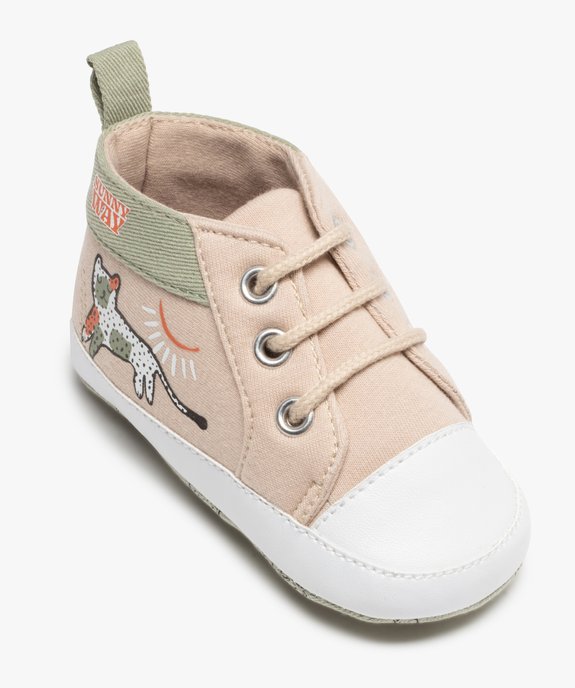 Chaussons de naissance bébé garçon à lacets vue5 - GEMO 4G BEBE - GEMO