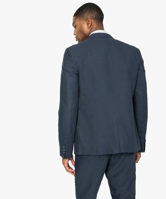 Veste de costume homme en lin majoritaire vue3 - GEMO (HOMME) - GEMO