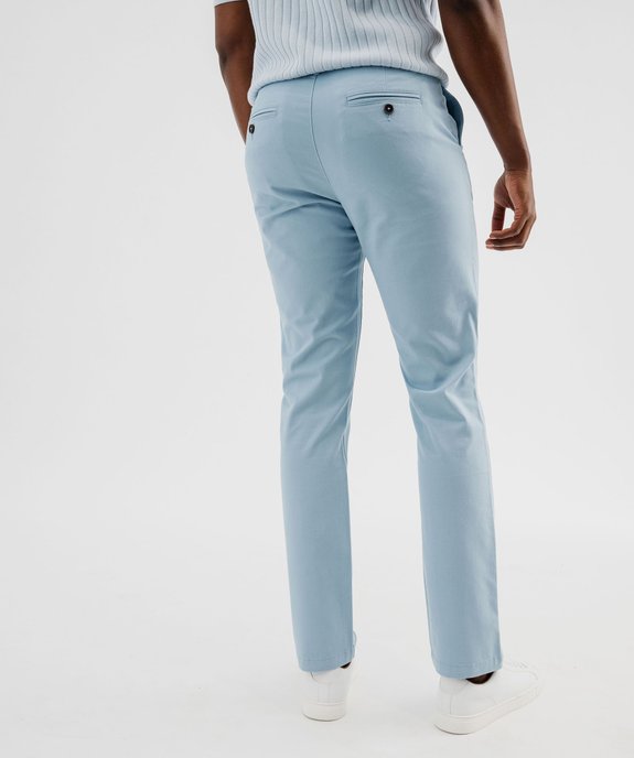 Pantalon chino coupe Slim en coton homme vue3 - GEMO 4G HOMME - GEMO