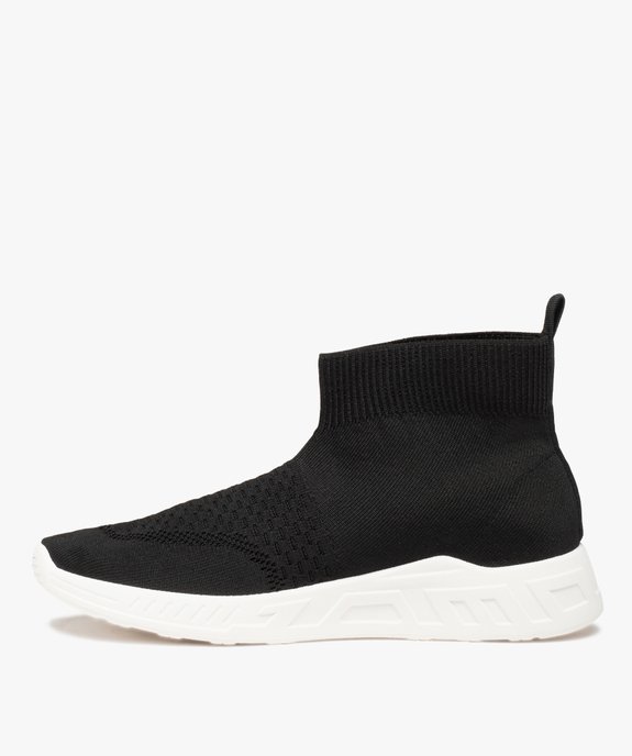 Baskets femme mid-cut en maille unie style chaussettes vue4 - GEMO (SPORTSWR) - GEMO