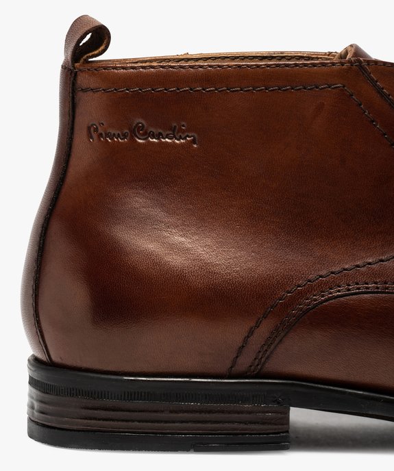 Derbies homme unis chukka boots en cuir – Pierre Cardin vue6 - PIERRE CARDIN DIFFUSION - GEMO