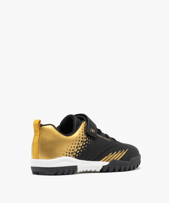 Chaussures de football bicolores avec fermeture scratch garçon vue4 - ATHLETIC - GEMO