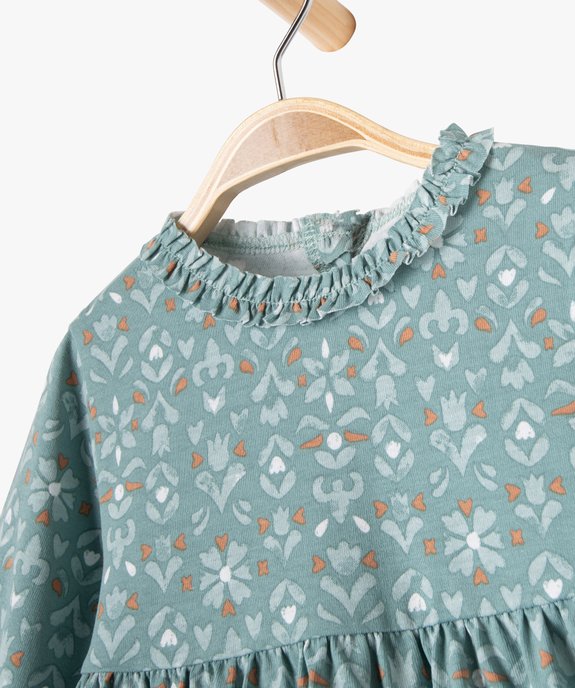 Tee-shirt manches longues ample et imprimé bébé fille vue2 - GEMO(BEBE DEBT) - GEMO