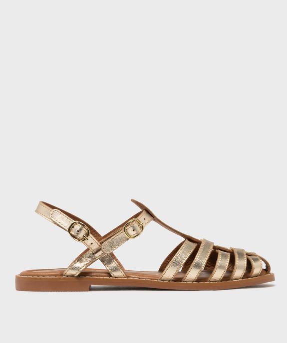 Sandales à brides esprit fisherman en cuir femme - LuluCastagnette vue1 - LULUCASTAGNETTE - GEMO