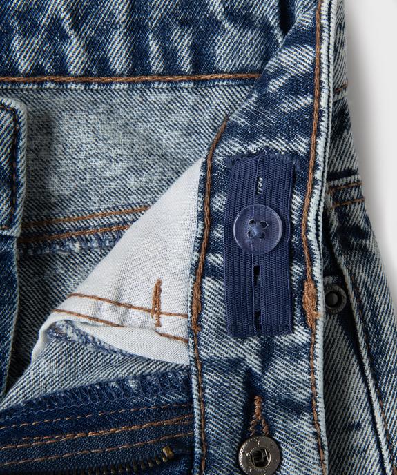 Short en jean à revers taille ajustable fille vue2 - GEMO 4G FILLE - GEMO