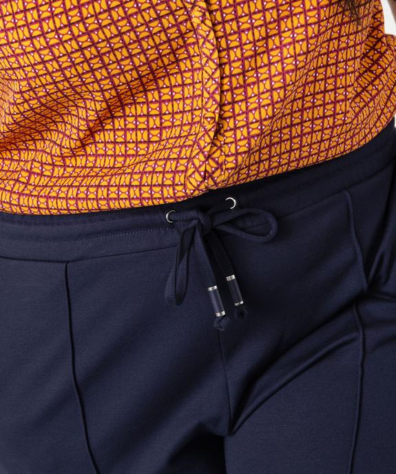 Pantalon femme grande taille avec couture sur l’avant  vue5 - GEMO (G TAILLE) - GEMO