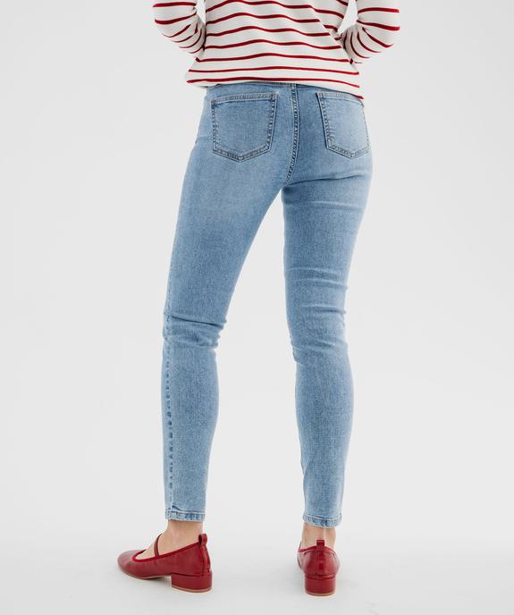 Jean skinny taille haute en denim stretch femme vue3 - GEMO 4G FEMME - GEMO