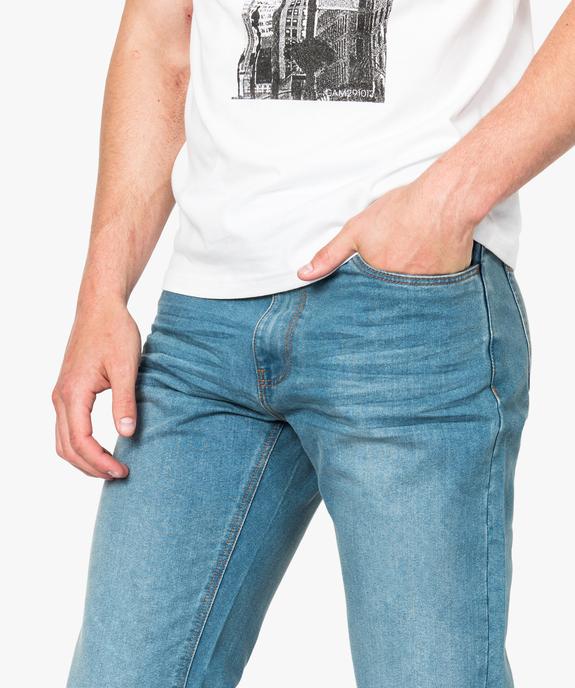 Jean homme regular 5 poches taille normale longueur L34 vue2 - GEMO (HOMME) - GEMO