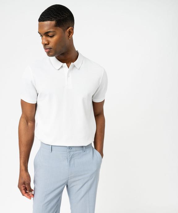 Polo manches courtes en maille piquée uni homme vue1 - GEMO 4G HOMME - GEMO