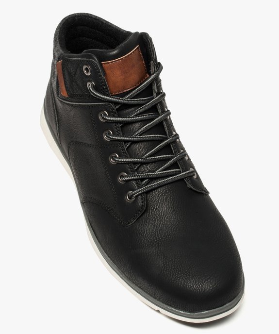 Baskets homme semi-montantes avec col rembourré en tissu vue5 - GEMO (CASUAL) - GEMO