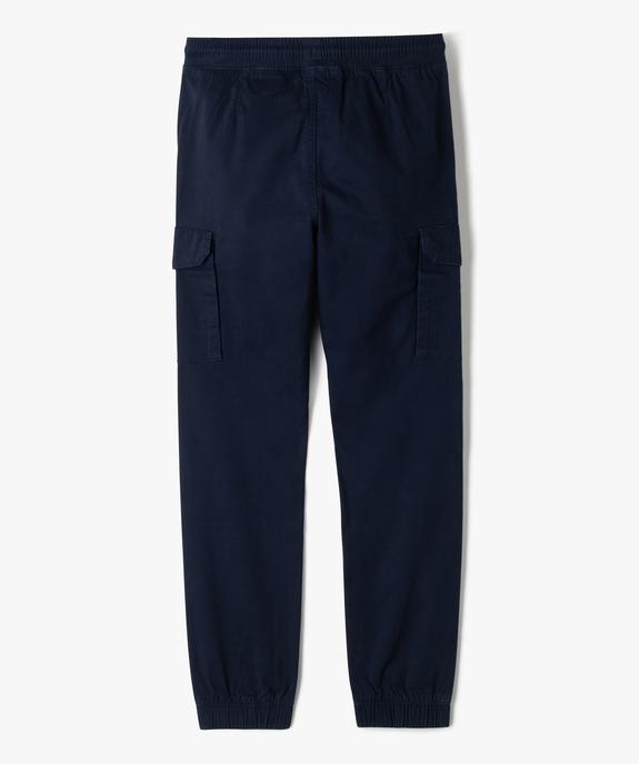 Pantalon en toile coupe jogger slim garçon vue8 - GEMO 4G GARCON - GEMO