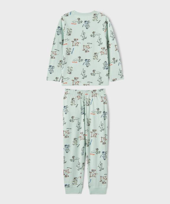 Pyjama en coton avec motifs skate garçon vue4 - GEMO 4G GARCON - GEMO