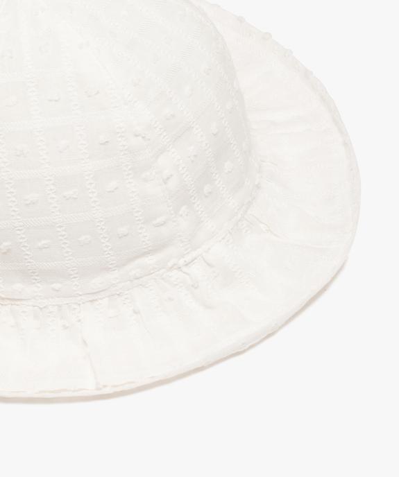 Chapeau brodé à volants bébé fille vue2 - GEMO (ACCESS) - GEMO