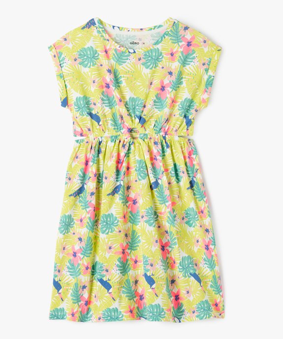 Robe à manches courtes avec ouvertures à la taille fille vue1 - GEMO 4G FILLE - GEMO