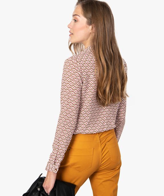 Chemise femme en maille fluide avec motifs vue3 - FOLLOW ME - GEMO