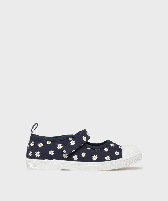 Babies en toile fleurie à scratch et bout recouvert fille - Lovely Wings vue1 - LOVELY WINGS GEMO FOR GOOD - GEMO