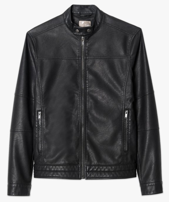 Blouson homme avec col montant et fermeture zippée vue4 - GEMO (HOMME) - GEMO