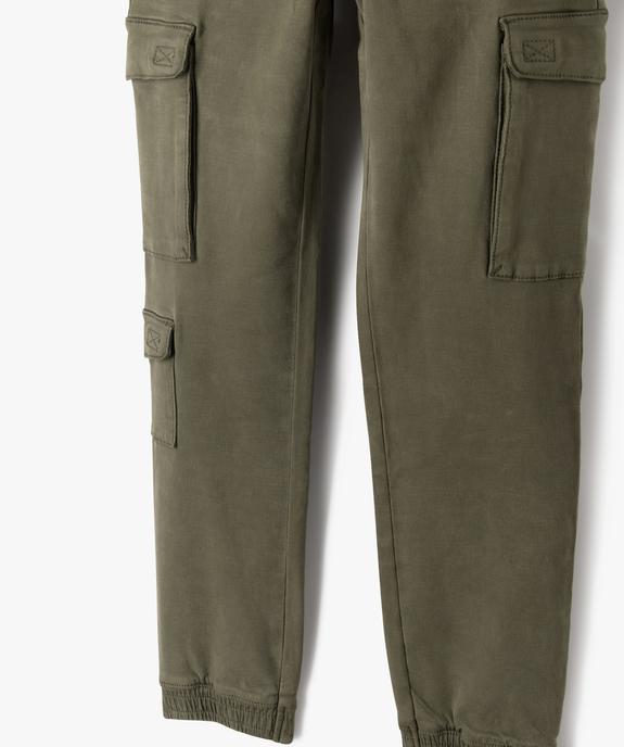 Pantalon jogger coupe slim avec taille ajustable garçon vue2 - GEMO (JUNIOR) - GEMO