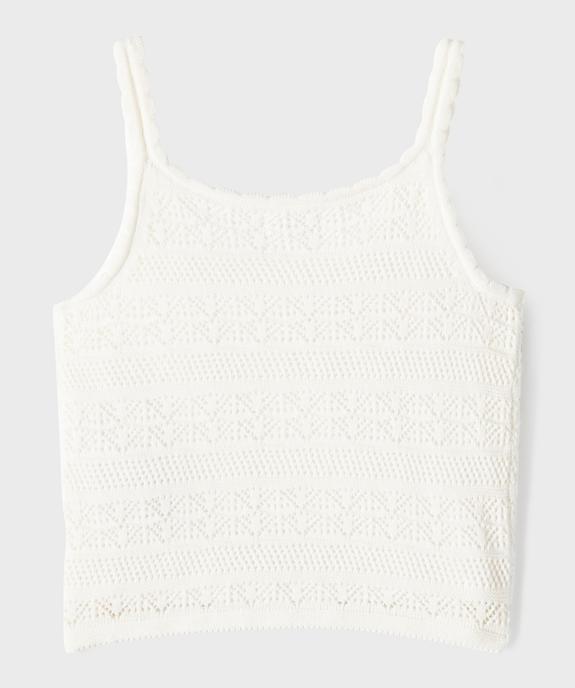 Débardeur court en coton brodé fille vue3 - GEMO (ENFANT) - GEMO