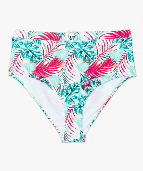 Bas de maillot de bain femme grande taille imprimé feuillage vue4 - GEMO (PLAGE) - GEMO