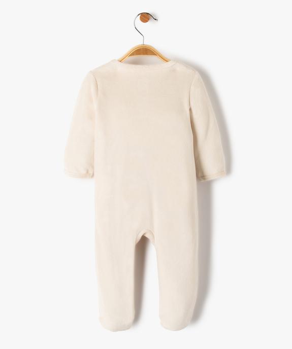 Pyjama bébé en velours à ouverture pressionnée et motif renard vue4 - GEMO(BB COUCHE) - GEMO