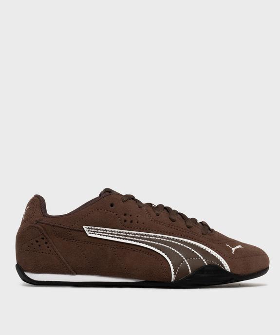 Baskets basses à lacets en cuir suédé Catch femme - Puma vue1 - PUMA - GEMO