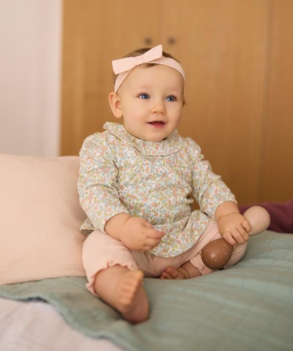 Ensemble 3 pièces bébé fille blouse, legging et bandeau - LuluCastagnette vue1 - LULUCASTAGNETTE - GEMO