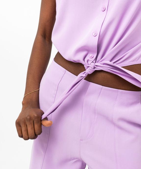 Chemise sans manches avec liens à nouer femme vue6 - GEMO(FEMME PAP) - GEMO