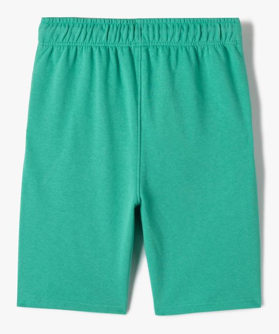 Bermuda en maille avec ceinture élastique garçon vue3 - GEMO (JUNIOR) - GEMO