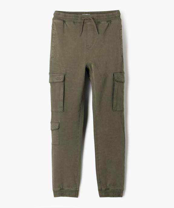 Pantalon jogger coupe slim avec taille ajustable garçon vue1 - GEMO (JUNIOR) - GEMO