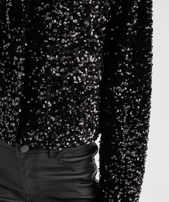 Veste courte en velours à sequins femme vue2 - GEMO(FEMME PAP) - GEMO