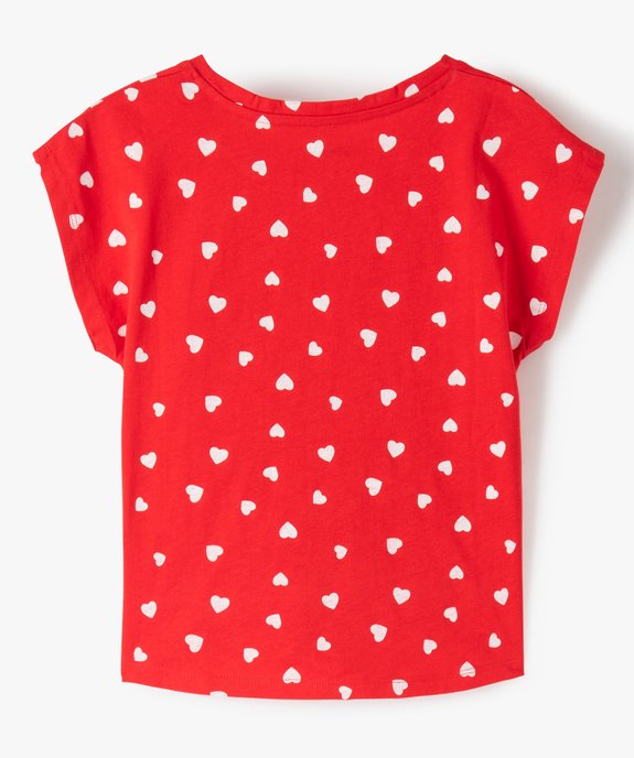 Tee-shirt fille à motifs noué dans le bas vue3 - GEMO (ENFANT) - GEMO