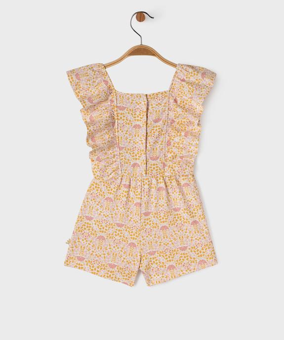 Combishort imprimé à volants bébé fille - LuluCastagnette vue3 - LULUCASTAGNETTE - GEMO