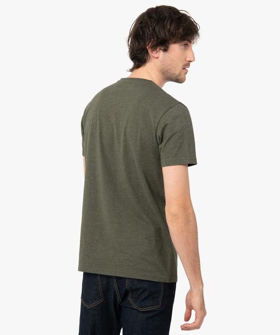 Tee-shirt à manches courtes et col V homme vue3 - GEMO 4G HOMME - GEMO