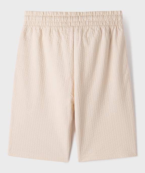 Bermuda en seersucker moelleux à taille élastiquée garçon vue3 - GEMO 4G GARCON - GEMO