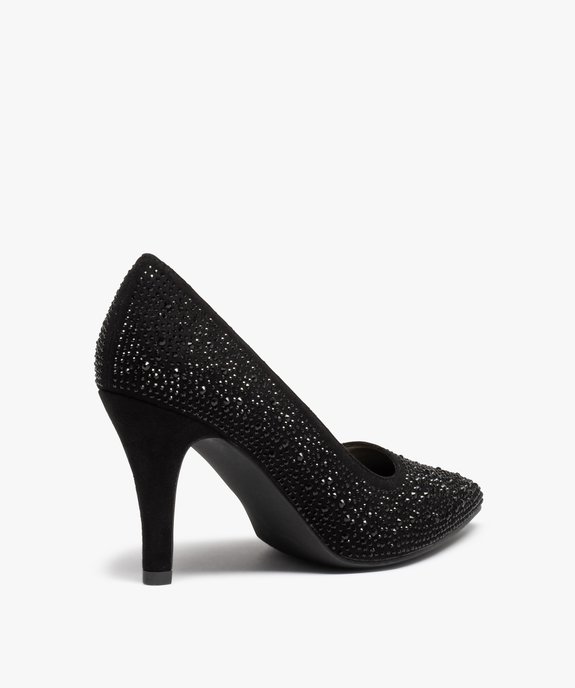 Escarpins femme unis à strass et bout pointu vue4 - GEMO(URBAIN) - GEMO