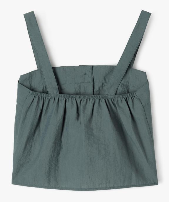 Débardeur en toile de parachute boutonnée sur l’avant fille vue3 - GEMO (JUNIOR) - GEMO