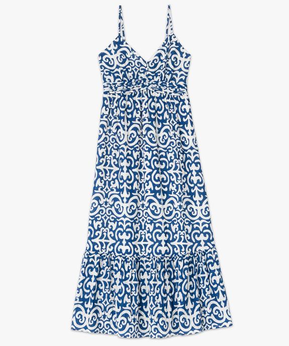 Robe imprimée à fines bretelles et taille empire femme vue4 - GEMO(FEMME PAP) - GEMO