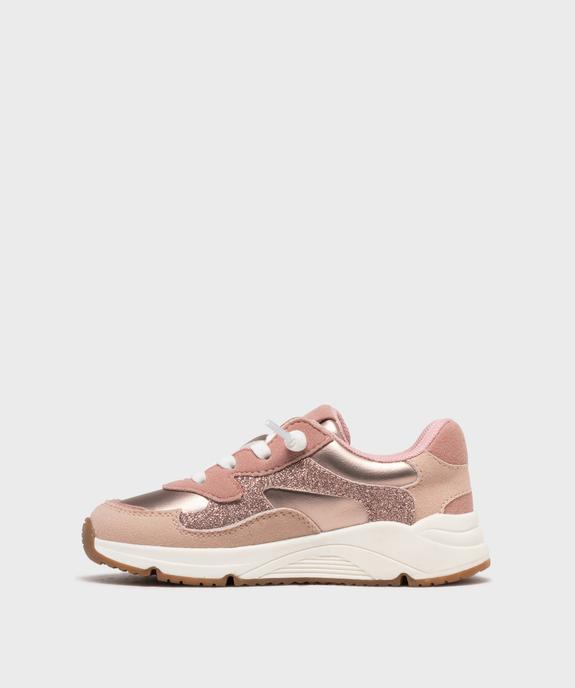 Baskets à scratch dessus pailleté fille - Lovely Wings vue3 - LOVELY WINGS - GEMO